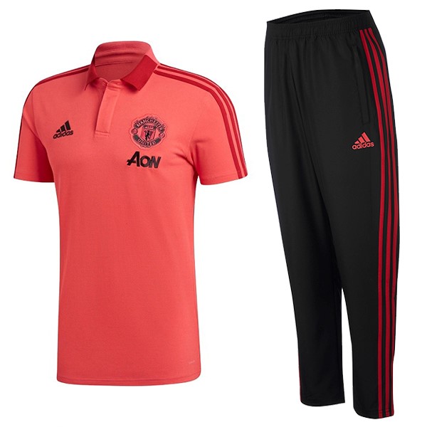 Polo Manchester United Ensemble Complet 2018-19 Rouge
